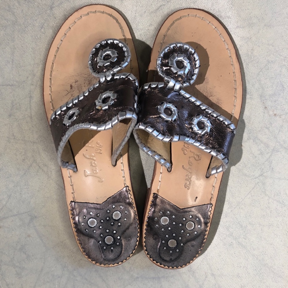 Jack Rogers 6.5 bronze and silver sandal